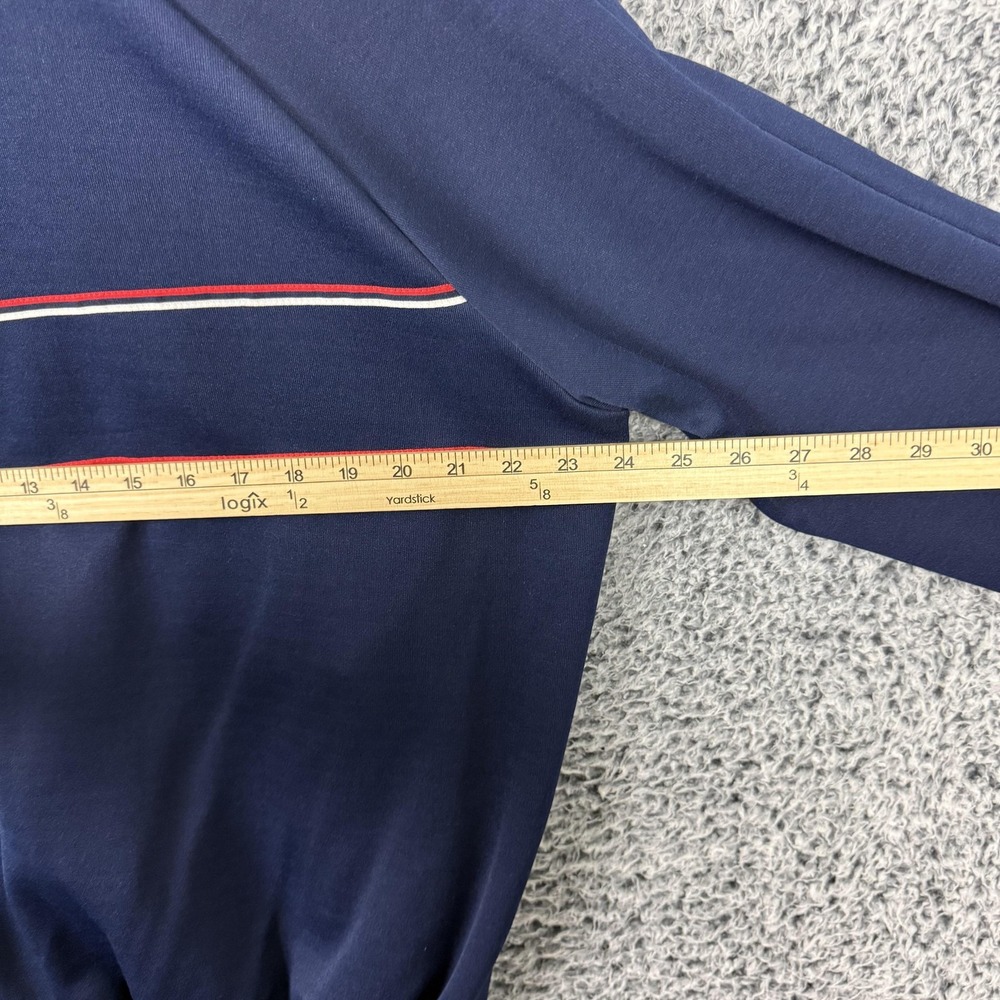 Vintage Adidas Jacket Mens XL Blue Stripe Track Full Zip Taiwan Trefoil 80s 90s - Picture 13 of 16